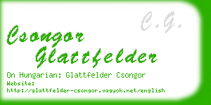 csongor glattfelder business card